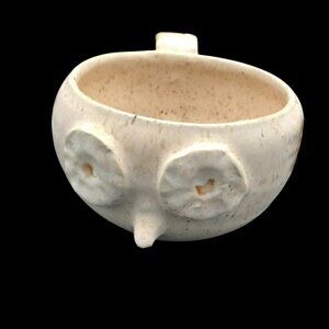 OOAK Owl Mug Pottery Hand-Thrown Signed Kai Stoneware 6.5 x 3 in No Chips
